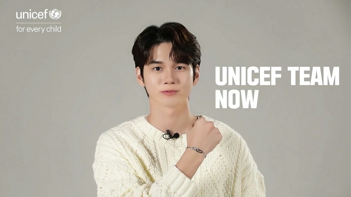 韓国ユニセフの「UNICEF TEAM キャンペーン」に参加したオンソンウ